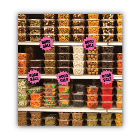 COSCO Die Cut Paper Signs, 4" Round, Assorted Colors, Pack of 60 Each (090249)