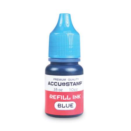 COSCO ACCU-STAMP Gel Ink Refill, Blue, 0.35 oz Bottle (090682)