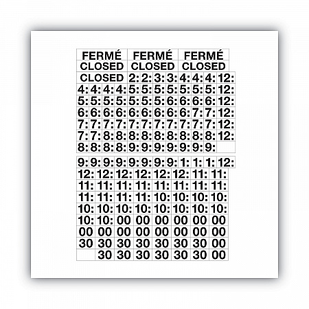 Business Hours Sign Kit, 15 x 19, Red (098072)