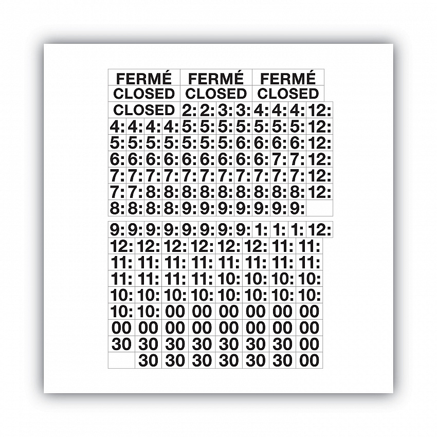 Business Hours Sign Kit, 15 x 19, Red (098072)