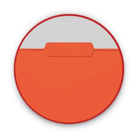 Smead Interior File Folders, 1/3-Cut Tabs, Letter Size, Orange, 100/Box (10259)