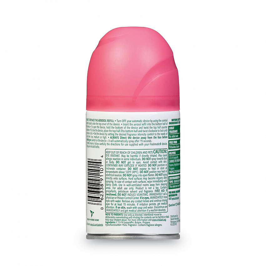 Freshmatic Life Scents Ultra Refill, White Flowers and Melon Summer Delights, 5.89 oz Aerosol Spray, 6/Carton (91101)