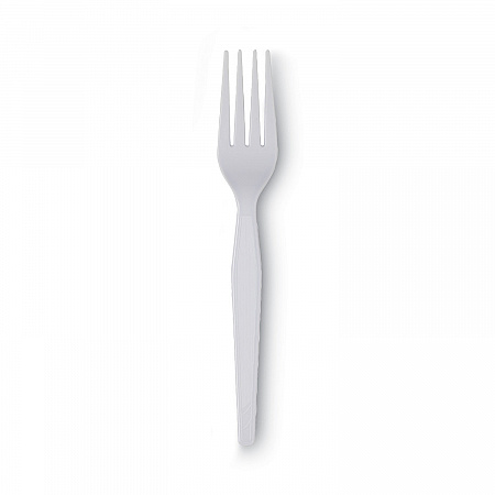 Plastic Cutlery, Heavyweight Fork, White, 100/Box, 10 Boxes/Carton (FH207CT)