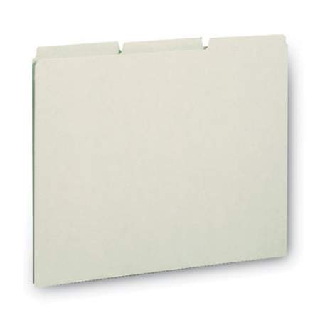 Smead Recycled Blank Top Tab File Guides, 1/3-Cut Top Tab, Blank, 8.5 x 11, Green, 100/Box (50334)