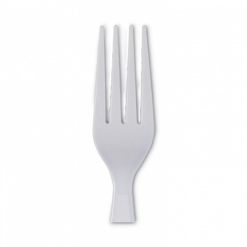 Plastic Cutlery, Heavyweight Fork, White, 100/Box (FH207)