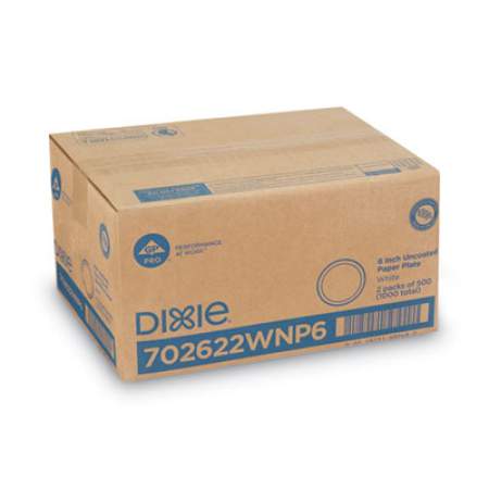 Dixie White Paper Plates, 6" dia, 500/Packs, 2 Packs/Carton (702622WNP6)