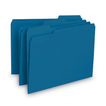 Smead Interior File Folders, 1/3-Cut Tabs, Letter Size, Sky Blue, 100/Box (10287)