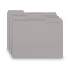 Smead Interior File Folders, 1/3-Cut Tabs, Letter Size, Gray, 100/Box (10251)