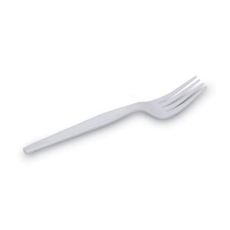 Dixie Plastic Cutlery, Heavyweight Forks, White, 1,000/Carton (FH207CT)