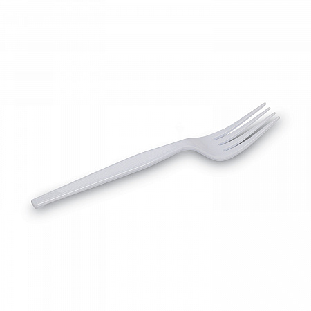 Plastic Cutlery, Heavyweight Fork, White, 100/Box, 10 Boxes/Carton (FH207CT)