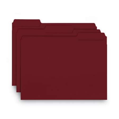 Smead Interior File Folders, 1/3-Cut Tabs, Letter Size, Maroon, 100/Box (10275)
