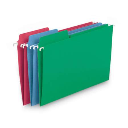 Smead FasTab Hanging Folders, Legal Size, 1/3-Cut Tab, Assorted, 18/Box (64153)