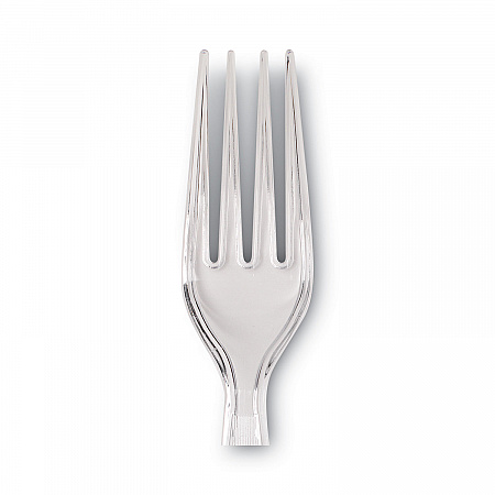 Plastic Cutlery, Heavyweight Fork, Clear, 1,000/Carton (FH017)