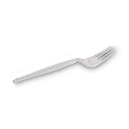 Dixie Plastic Cutlery, Forks, Heavyweight, Clear, 1,000/Carton (FH017)