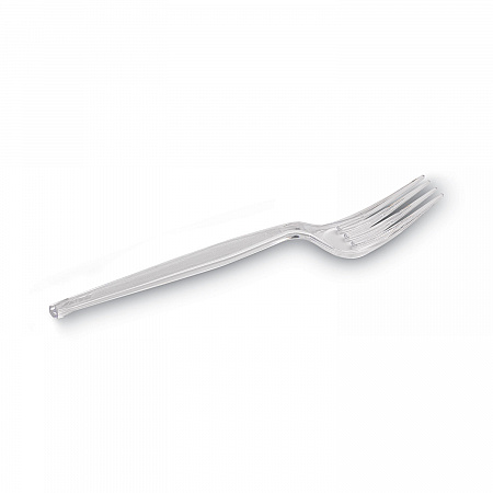 Plastic Cutlery, Heavyweight Fork, Clear, 1,000/Carton (FH017)