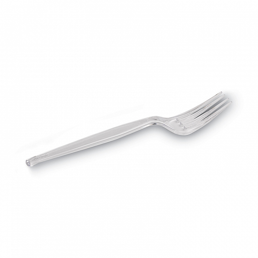 Plastic Cutlery, Heavyweight Fork, Clear, 1,000/Carton (FH017)