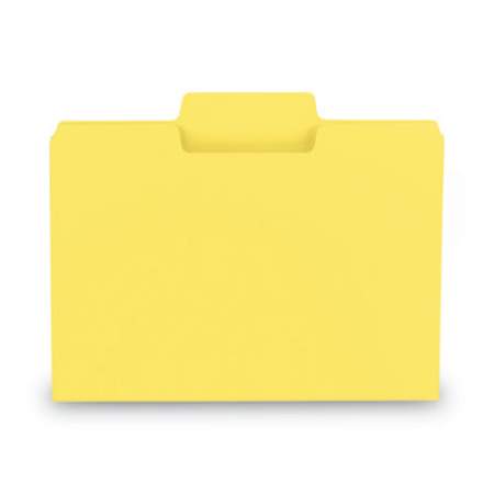 Smead SuperTab Colored File Folders, 1/3-Cut Tabs, Letter Size, 11 pt. Stock, Yellow, 100/Box (11984)