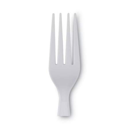 Dixie Plastic Cutlery, Heavyweight Forks, White, 1,000/Carton (FH207CT)