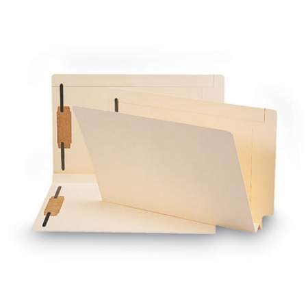 Smead Manila End Tab 2-Fastener Folders with Reinforced Tabs, 1.5" Expansion, Straight Tab, Legal Size, 14 pt. Manila, 50/Box (37276)