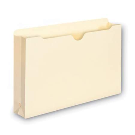 Smead 100% Recycled Top Tab File Jackets, Straight Tab, Legal Size, Manila, 50/Box (75607)