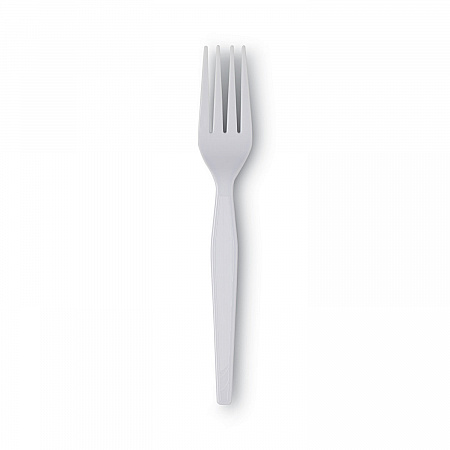 Plastic Cutlery, Heavyweight Fork, White, 100/Box (FH207)