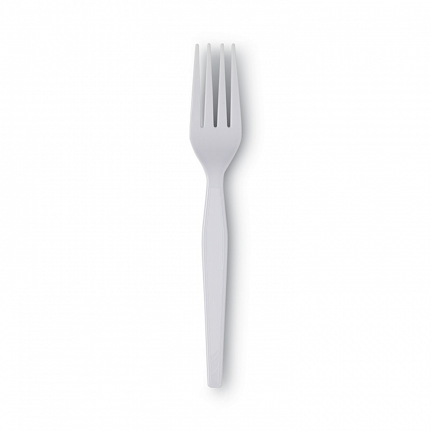 Plastic Cutlery, Heavyweight Fork, White, 100/Box (FH207)