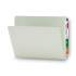 Smead Extra-Heavy Recycled Pressboard End Tab Folders, Straight Tab, 1" Expansion, Letter Size, Gray-Green, 25/Box (26200)