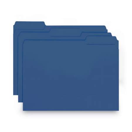 Smead Interior File Folders, 1/3-Cut Tabs, Letter Size, Navy Blue, 100/Box (10279)