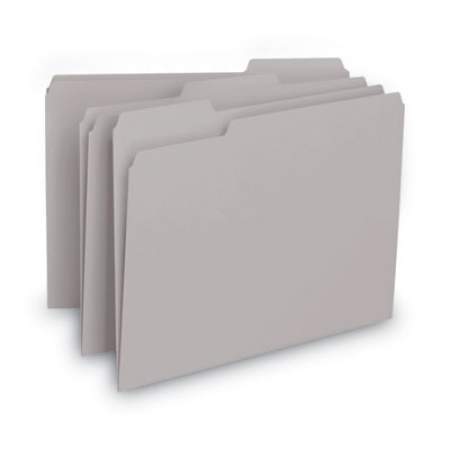 Smead Interior File Folders, 1/3-Cut Tabs, Letter Size, Gray, 100/Box (10251)