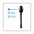 SmartStock Tri-Tower Dispensing System Polypropylene Cutlery, Mediumweight Spoon, Plastic, Black, 40/Pack, 24 Packs/Carton (DUSSPT5)