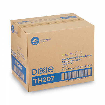 Plastic Cutlery, Heavyweight Spoon, White, 100/Box, 10 Boxes/Carton (TH207CT)