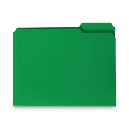 Smead Top Tab Poly Colored File Folders, 1/3-Cut Tabs, Letter Size, Green, 24/Box (10502)