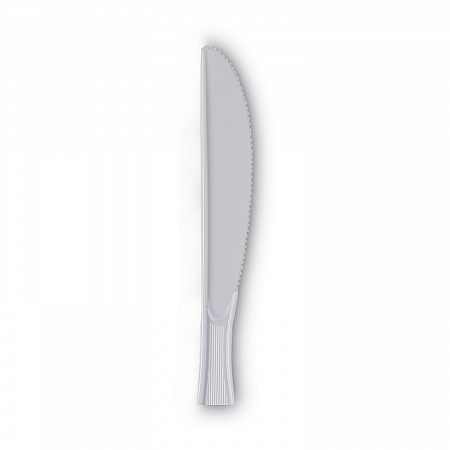 Plastic Cutlery, Heavy Mediumweight Knife, White, 1,000/Carton (KM217)