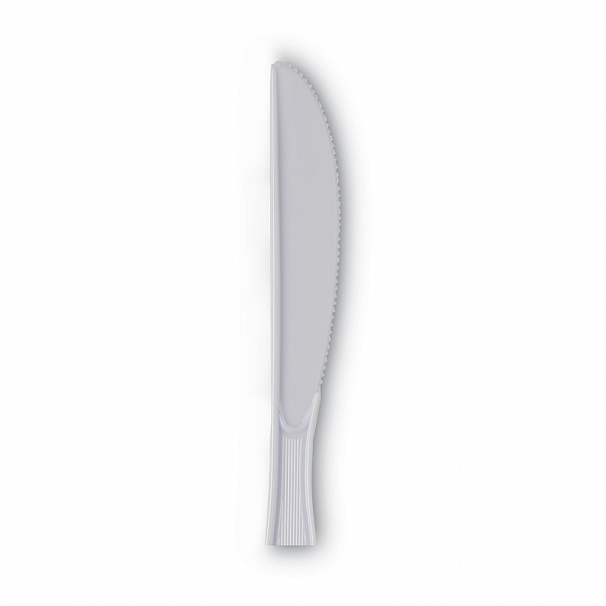 Plastic Cutlery, Heavy Mediumweight Knife, White, 1,000/Carton (KM217)
