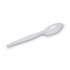 Dixie Plastic Cutlery, Heavy Mediumweight Teaspoons, White, 100/Box (TM207)