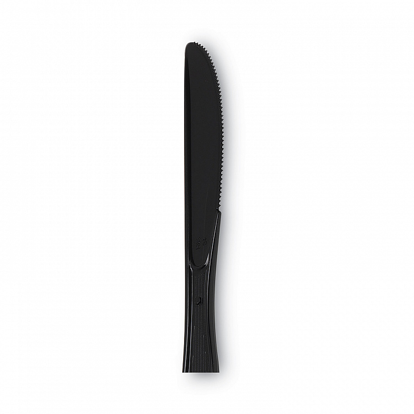 Individually Wrapped Heavyweight Knives, Plastic, Black, 1,000/Carton (KH53C7)