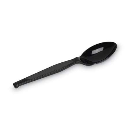 Dixie Plastic Cutlery, Heavy Mediumweight Teaspoons, Black, 1,000/Carton (TM517)