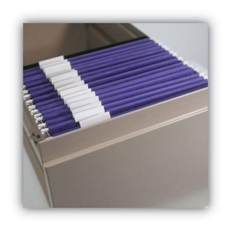 Smead Colored Hanging File Folders, Letter Size, 1/5-Cut Tab, Purple, 25/Box (64072)