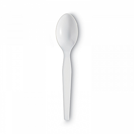 Plastic Cutlery, Heavyweight Spoon, White, 100/Box (TH207)