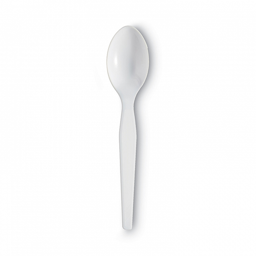 Plastic Cutlery, Heavyweight Spoon, White, 100/Box (TH207)
