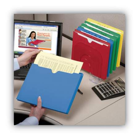 Smead Colored File Jackets with Reinforced Double-Ply Tab, Straight Tab, Letter Size, Assorted Colors, 50/Box (75673)