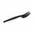 Plastic Cutlery, Heavy Mediumweight Forks, Black, 1,000/Carton (FM517)