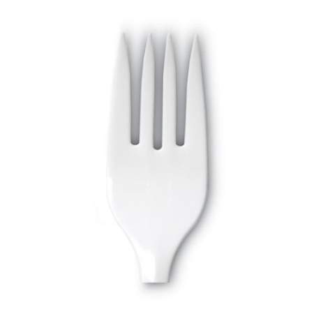 Dixie Plastic Cutlery, Mediumweight Forks, White, 1,000/Carton (PFM21)