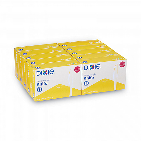 Plastic Cutlery, Heavyweight Knife, White, 1,000/Carton (KH207CT)