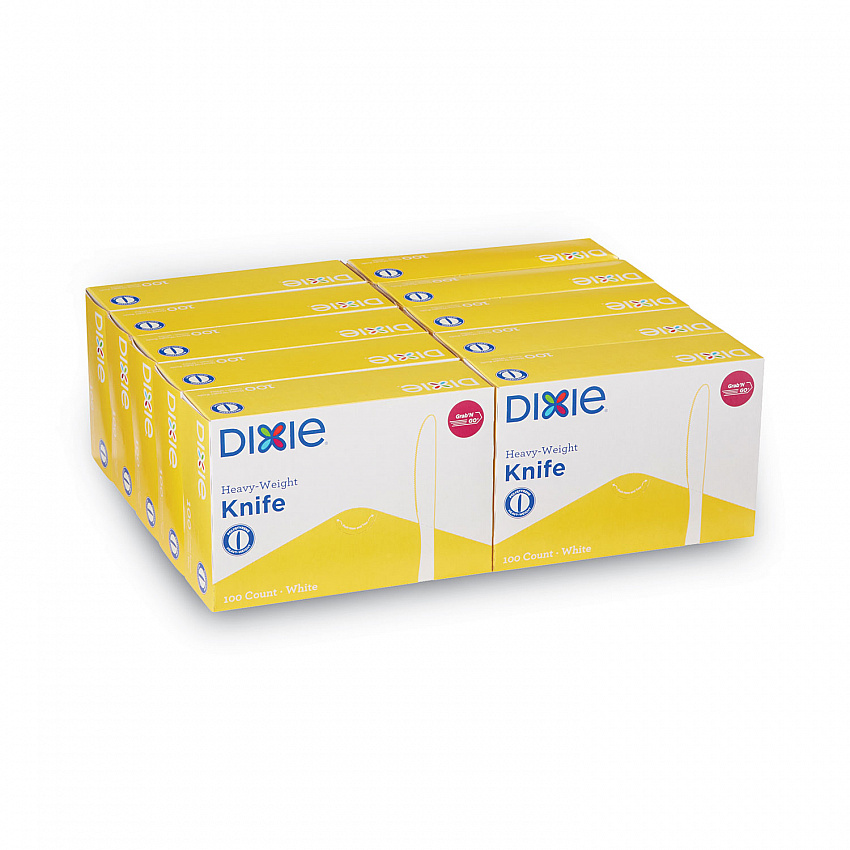 Plastic Cutlery, Heavyweight Knife, White, 1,000/Carton (KH207CT)