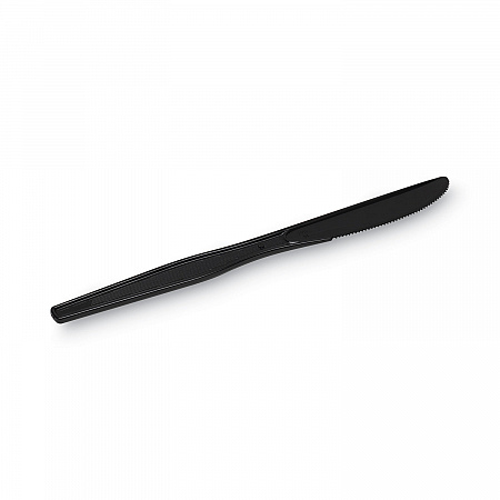 Individually Wrapped Heavyweight Knives, Plastic, Black, 1,000/Carton (KH53C7)
