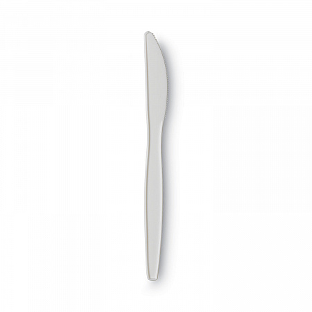 Plastic Cutlery, Mediumweight Knife, White, 1,000/Carton (PKM21)