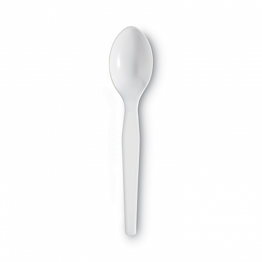 Plastic Cutlery, Heavyweight Spoon, White, 100/Box, 10 Boxes/Carton (TH207CT)
