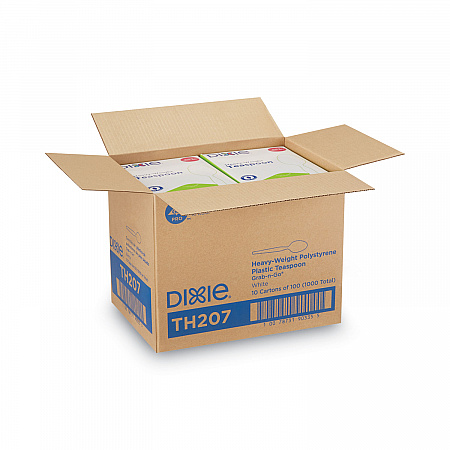 Plastic Cutlery, Heavyweight Spoon, White, 100/Box, 10 Boxes/Carton (TH207CT)