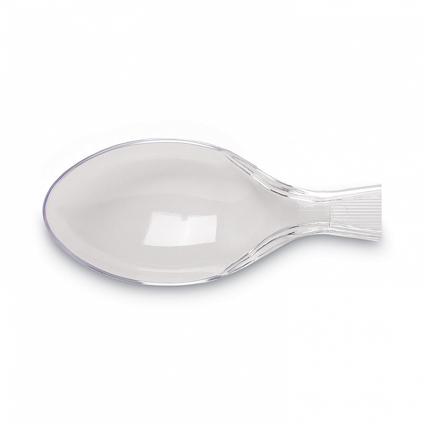 Plastic Cutlery, Heavyweight Spoon, Crystal Clear, 1,000/Carton (TH017)